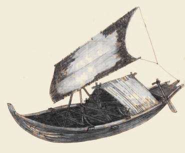 A balangay, the first known ships in the Philippines (courtesy of www.balangay-voyage.com)