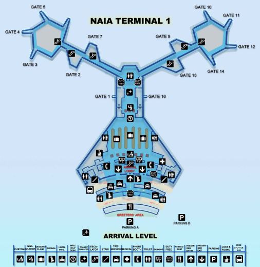 Click to enlarge NAIA-1 Arrival map in a new tab