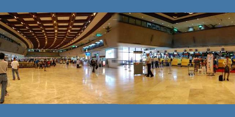 Departure lobby and check-in counters