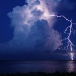 Lightning struck fishing boat