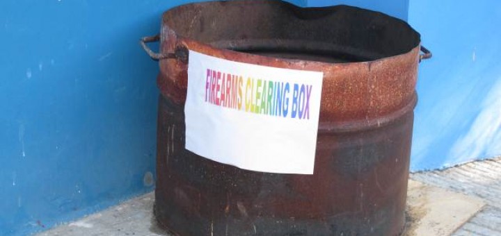 Firearms Trash Bin at Camiguin Airport