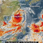 Typhoon USAGI / Odette moving towards Hongkong 