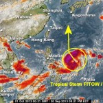 Tropical Storm FITOW / Quedan passes east of the Philippines