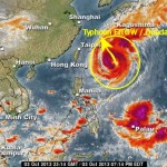 Typhoon FITOW / Quedan got stronger last night