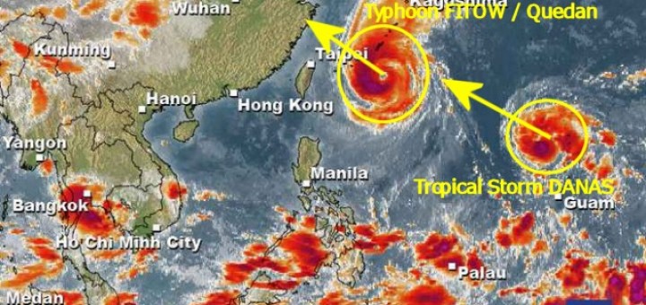 Typhoon FITOW / Quedan and Tropical Storm DANAS