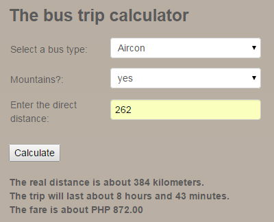 go bus trip calculator