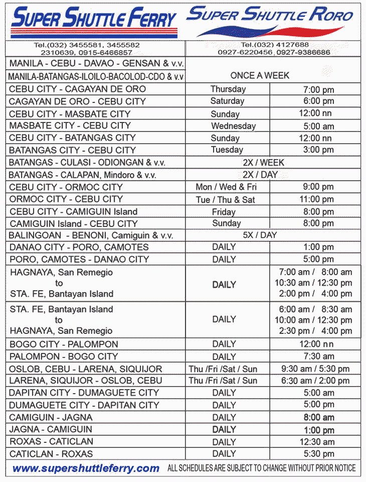 Super Shuttle Ferries