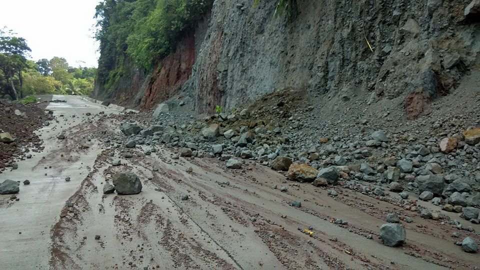 The hills around the Tuasan falls are coming down.