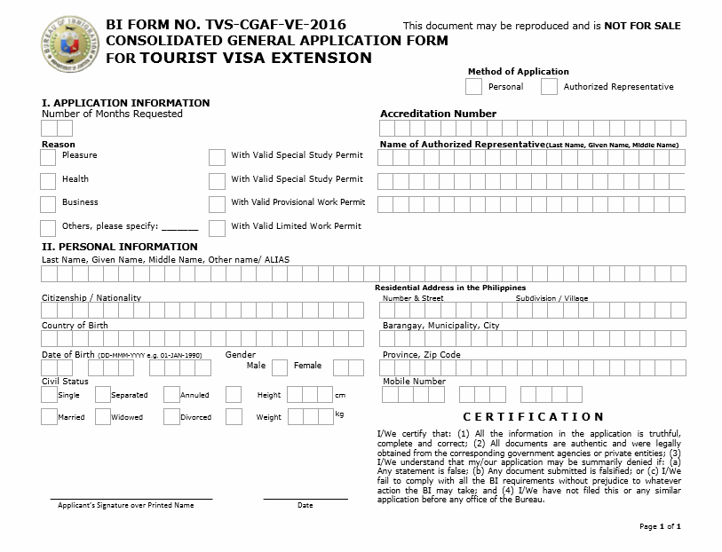 philippines travel entry form