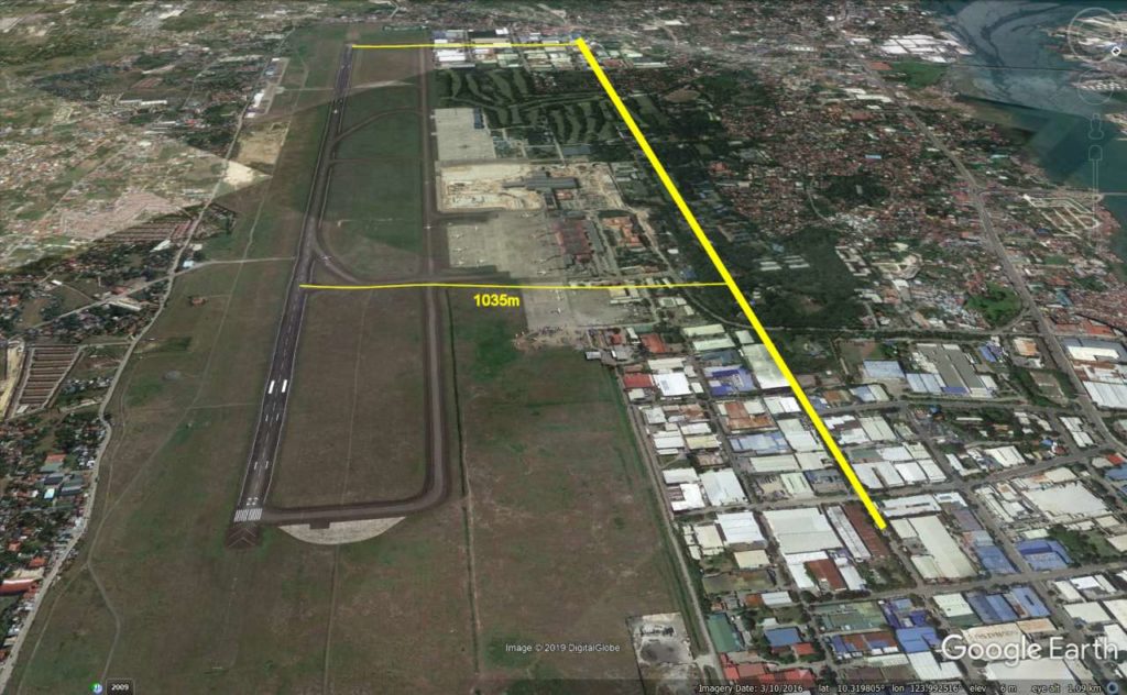The maximum distance 1035 m 22R runway - 