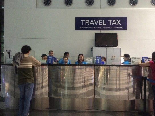 Travel tax counter in NAIA-3, Manila