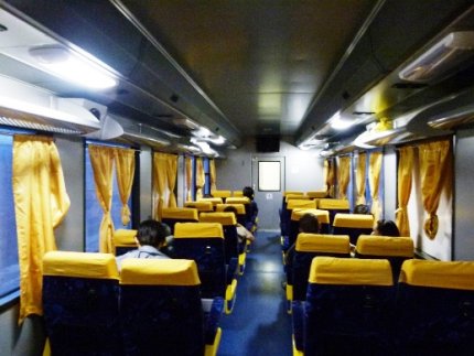 A comfortable car of the Bicol Express