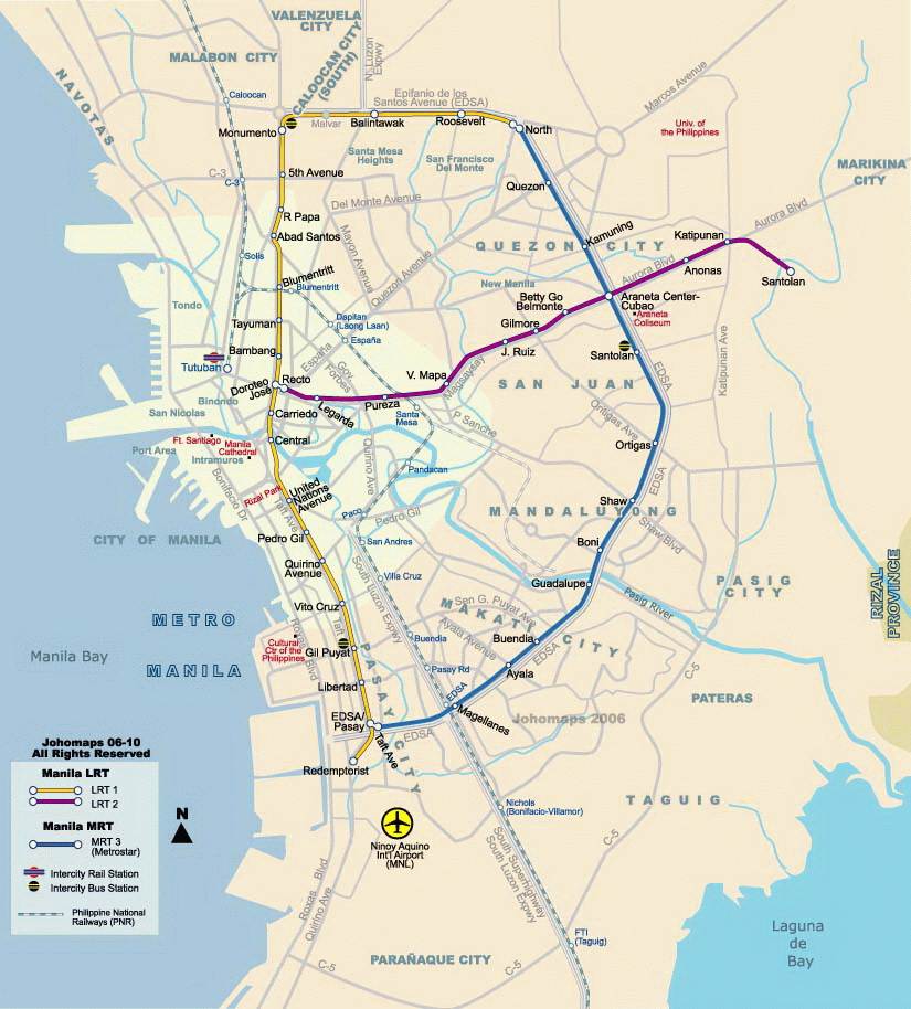 MRT-LRT network