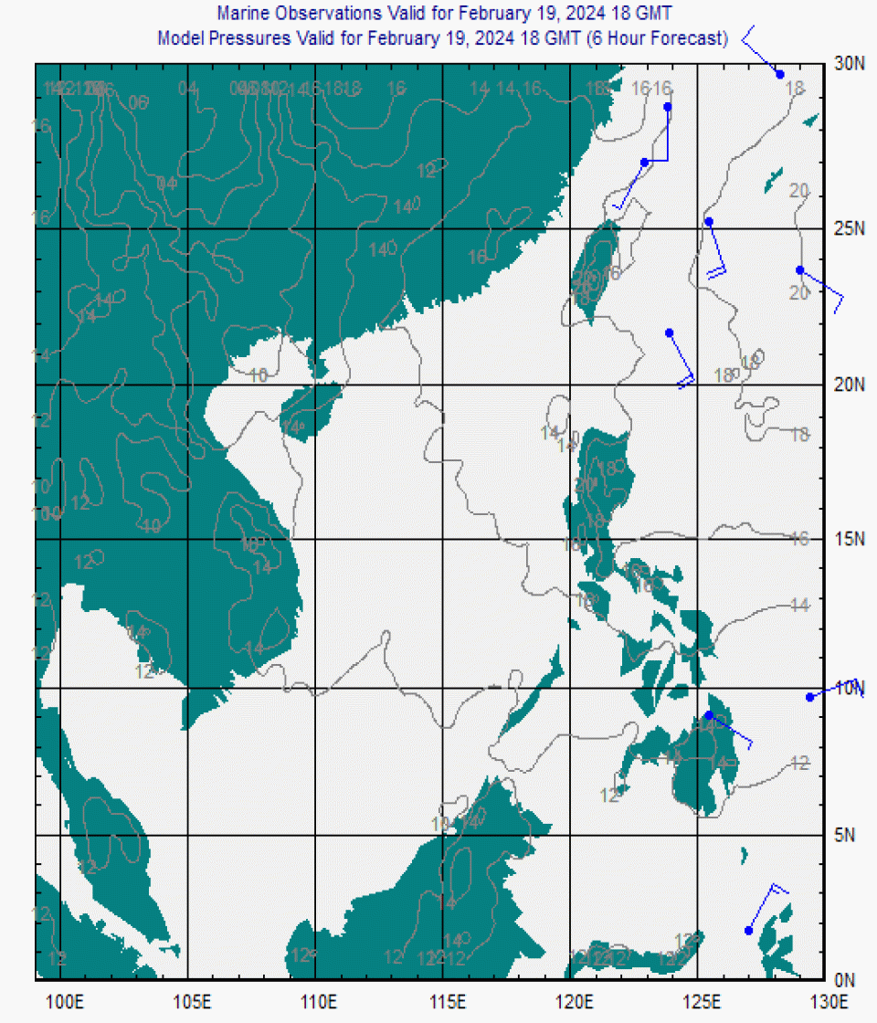 Philippines Atmospheric Presssure Map